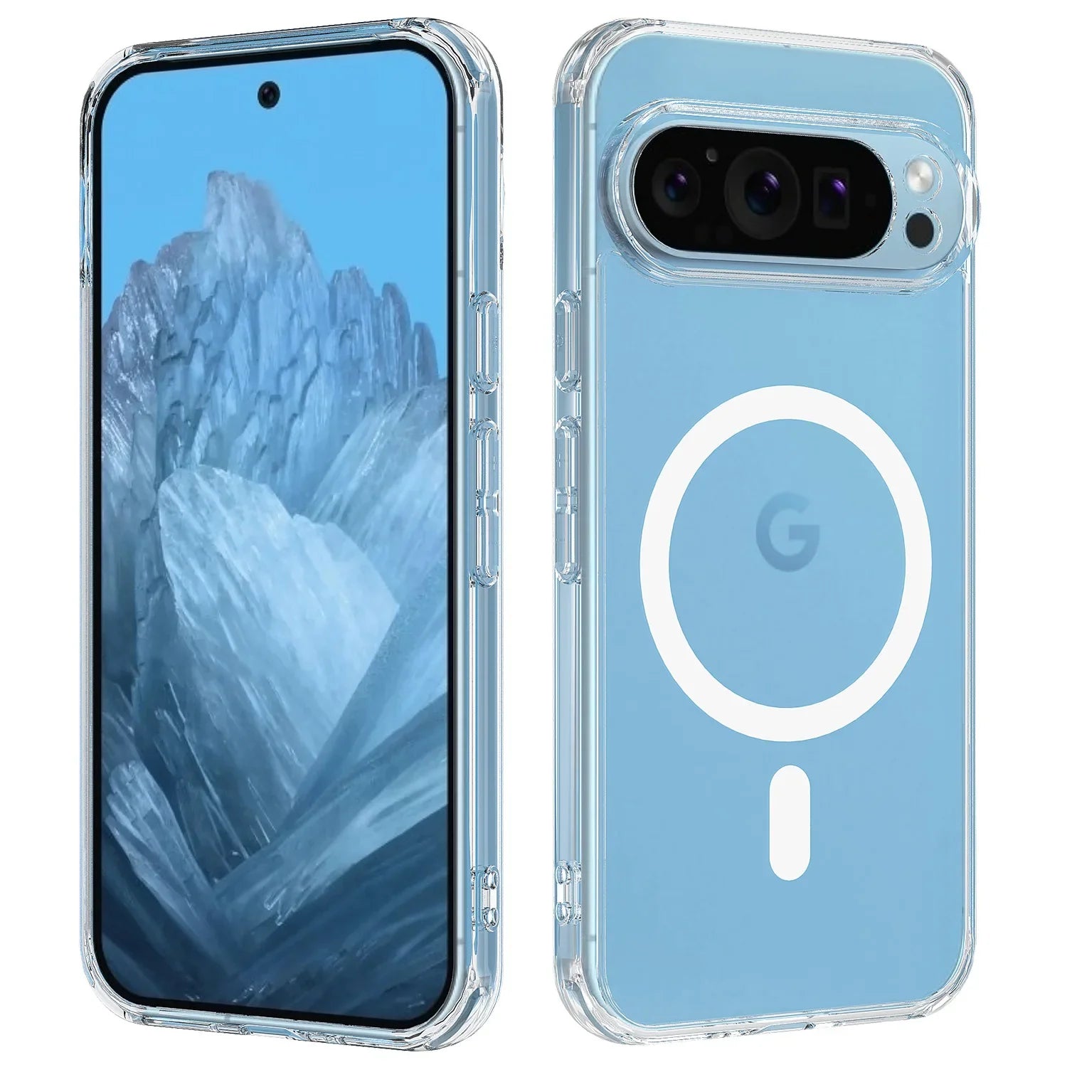 Applicable to Google Pixel 9 Pro XL transparent magnetic phone case magsafe wireless charger magnetic in stock