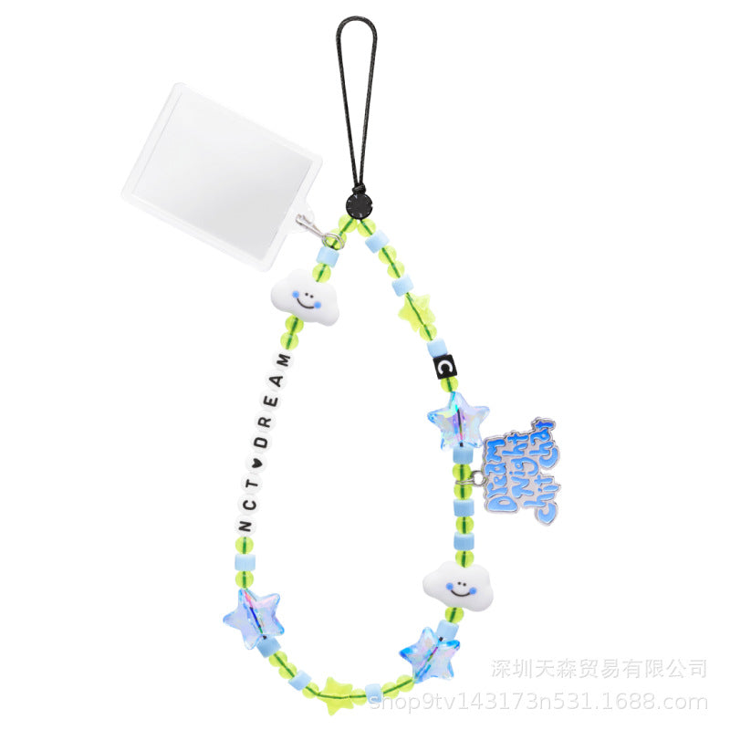 CASETi joint name High version phone chain Handmade stringed pearls phone case lanyard hanging chain wrist pendant for women