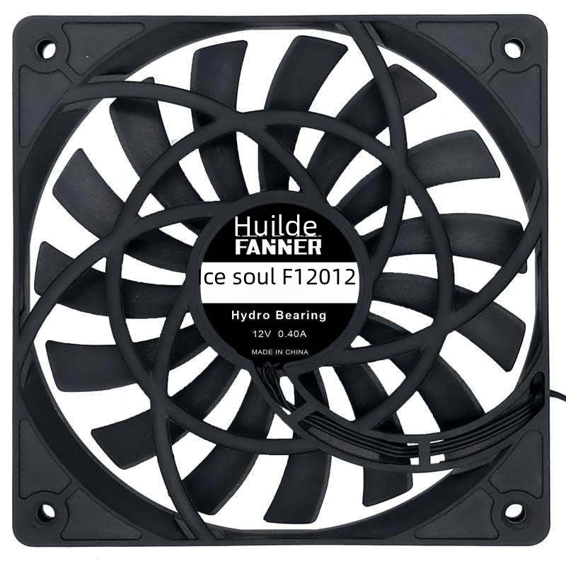 Huirde ice soul F12012 chassis fan ultra-thin desktop cooling fan intelligent PWM speed control