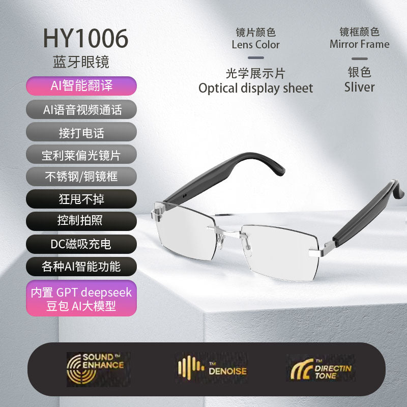 AI Smart Sunglasses – Real-Time Translation, Bluetooth & Music