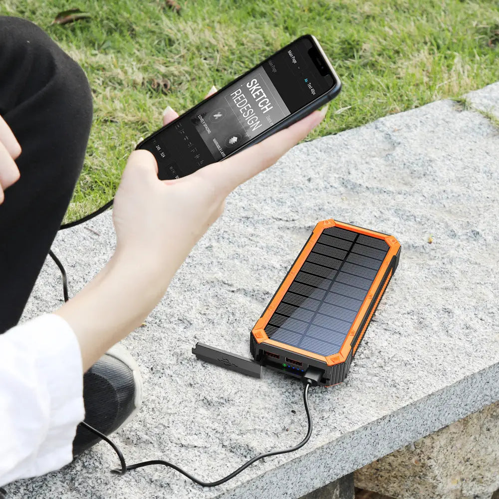 Portable Wireless Solar Mobile Power Bank