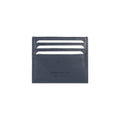 RB12016D | Credit Card Holder in genuine full-grain leather, with light grain. Blue color. RFID protection. Size: 10 x 8 x 0.5 cm. Packaging: gift box bottom/cover