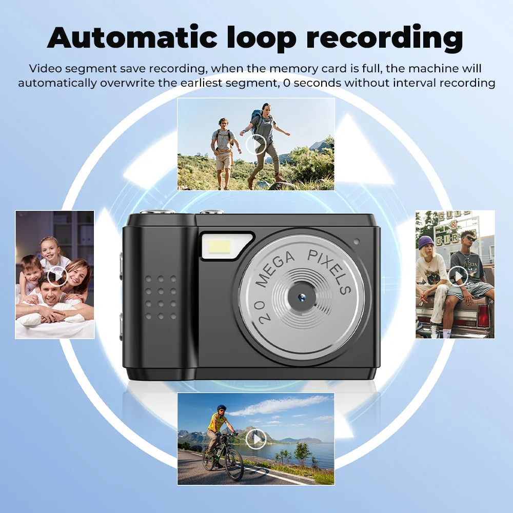 NNEOBA Mini Camera with Screen Black