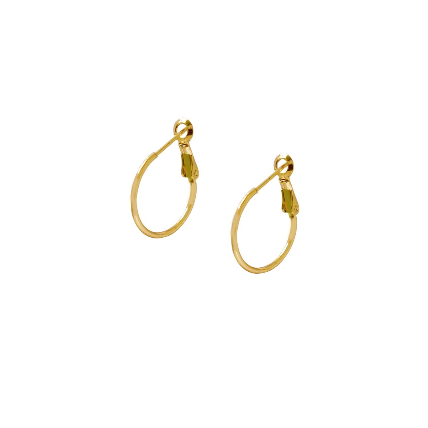 Gold Thin Hoop Leverback minimalist earrings | by Ifemi Jewels