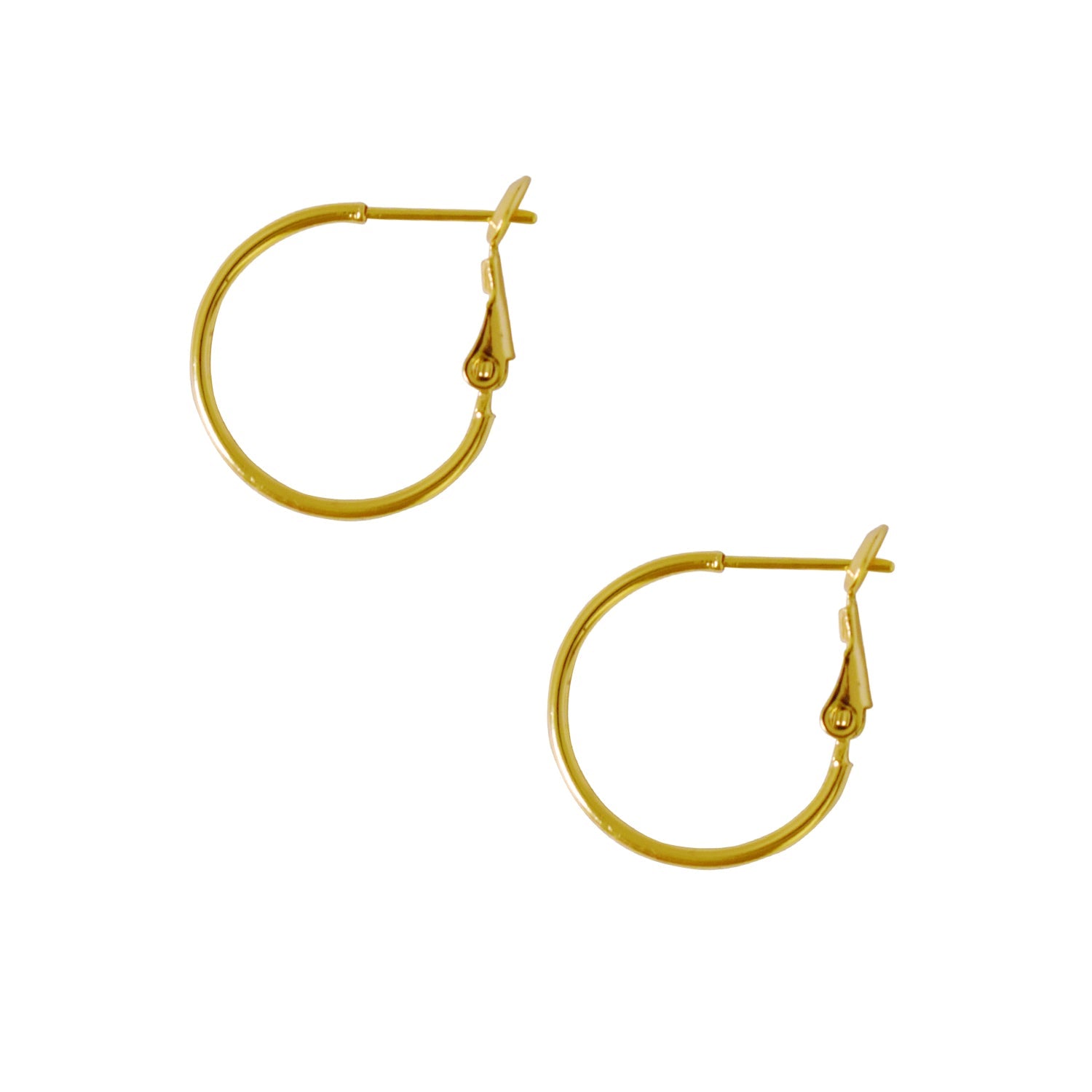 Gold Thin Hoop Leverback minimalist earrings | by Ifemi Jewels
