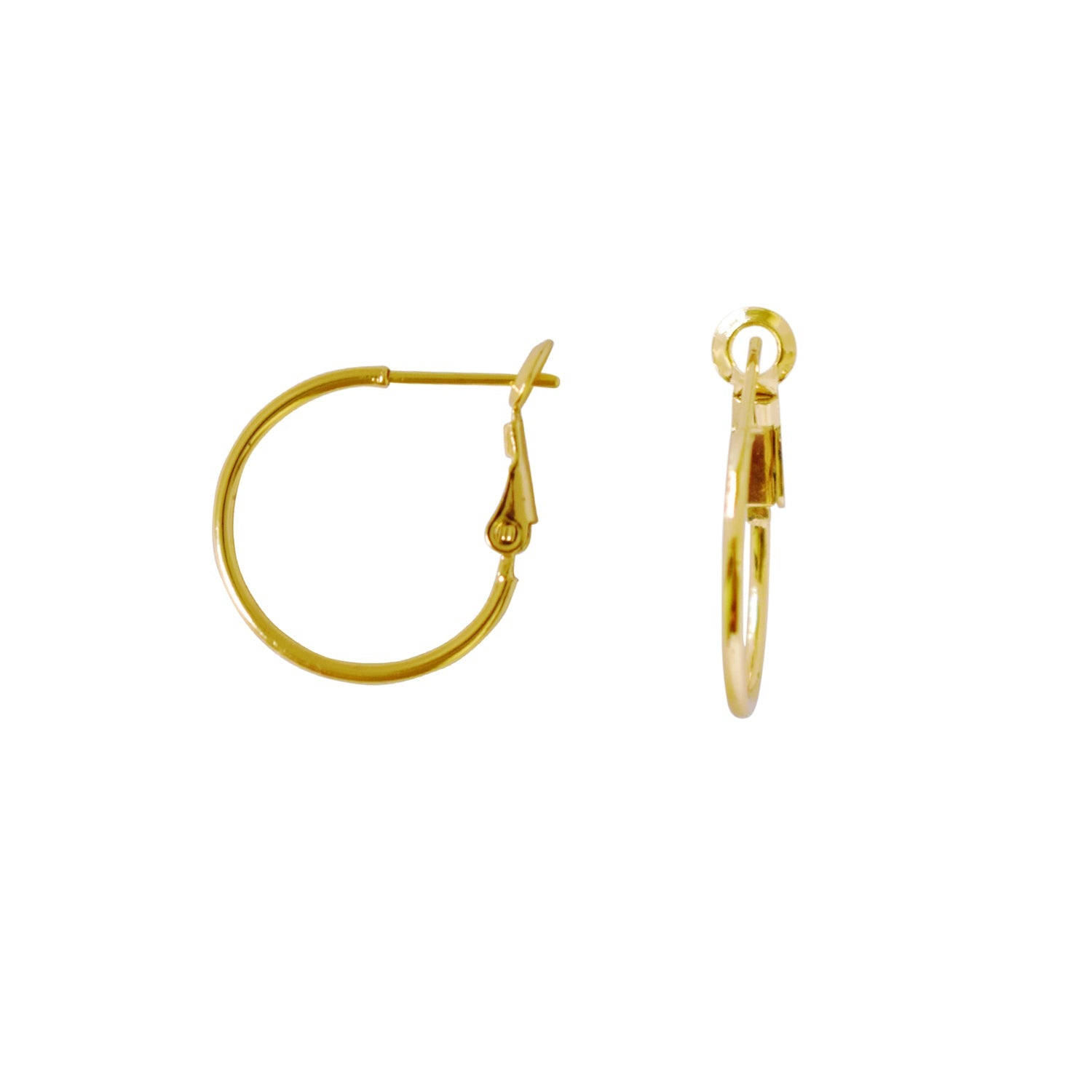 Gold Thin Hoop Leverback minimalist earrings | by Ifemi Jewels