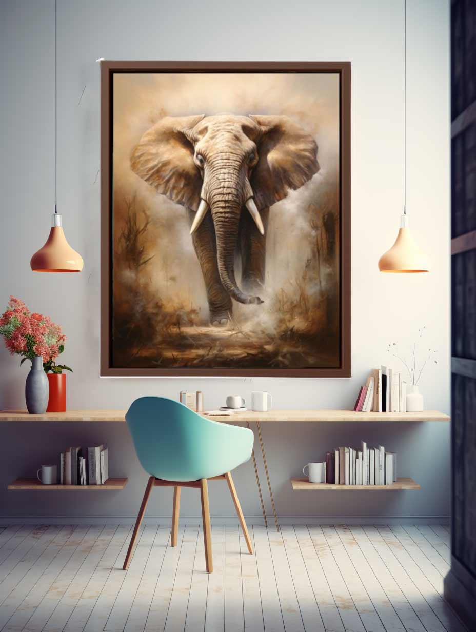 Elephant Art Canvas Art Print