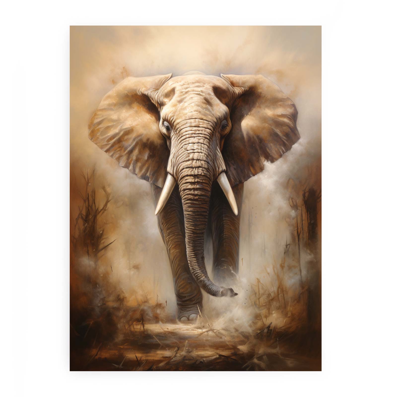 Elephant Art Canvas Art Print
