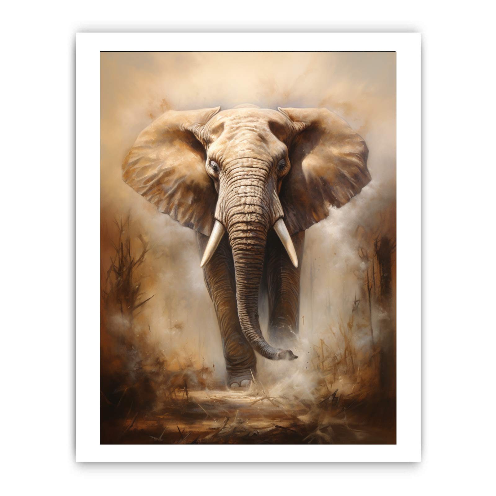 Elephant Art Canvas Art Print