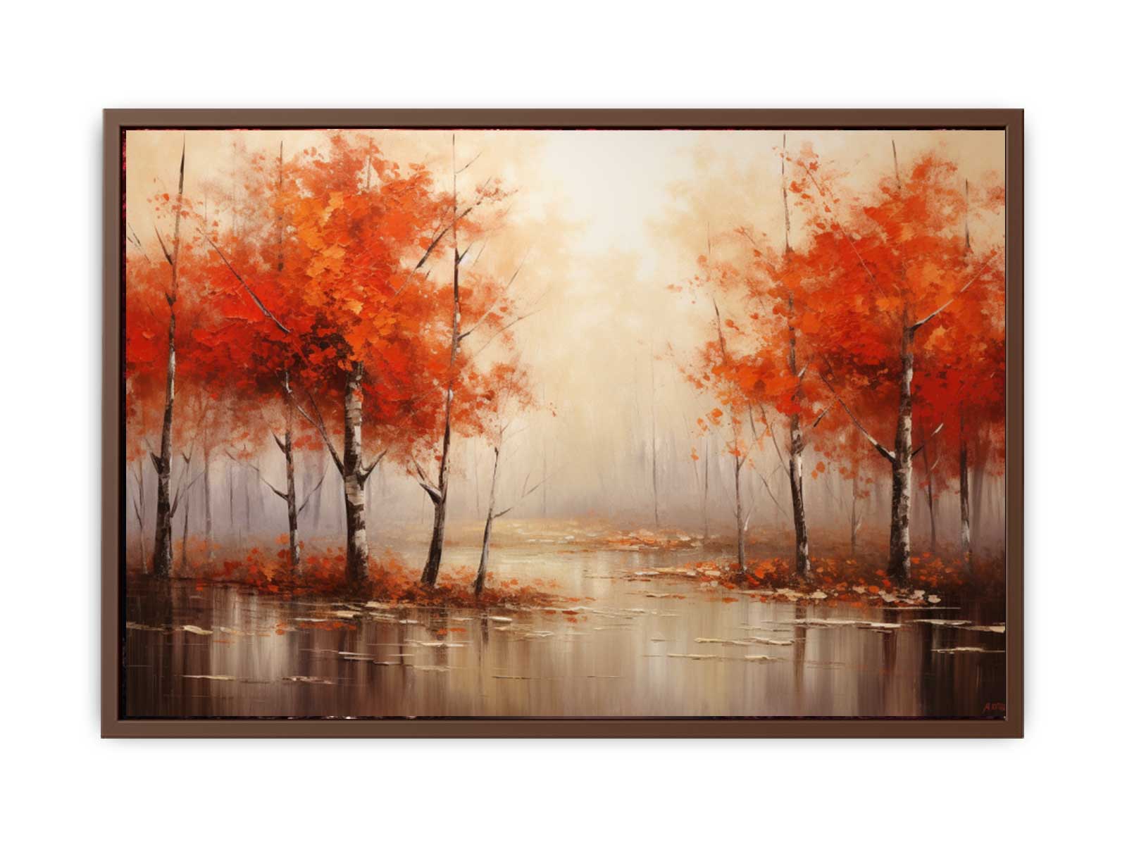 Red Forest  Art Canvas Art Print