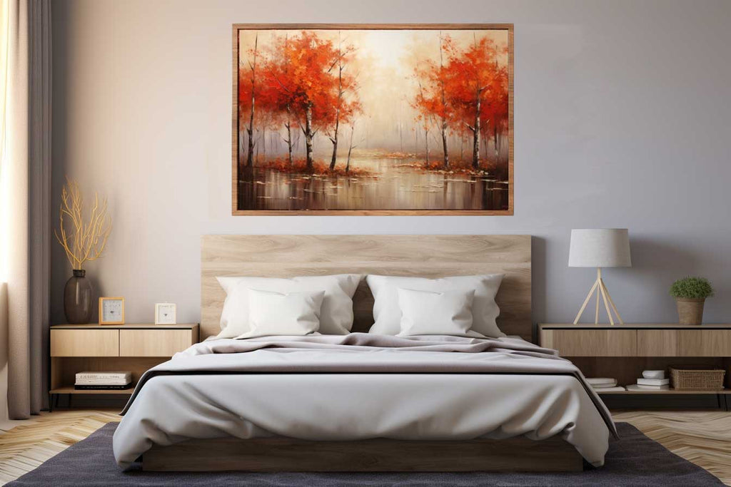 Red Forest  Art Canvas Art Print