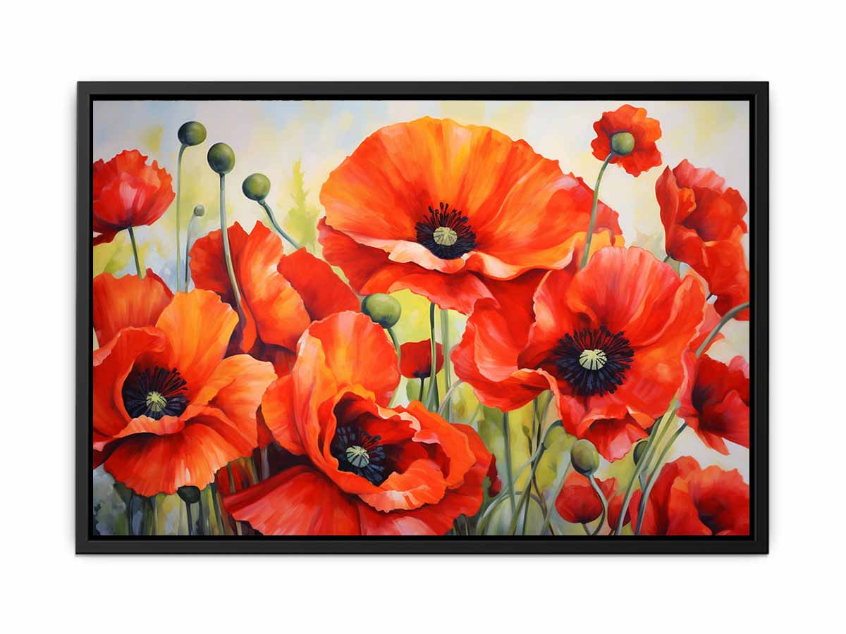 Poppy  Painting Canvas Art Print