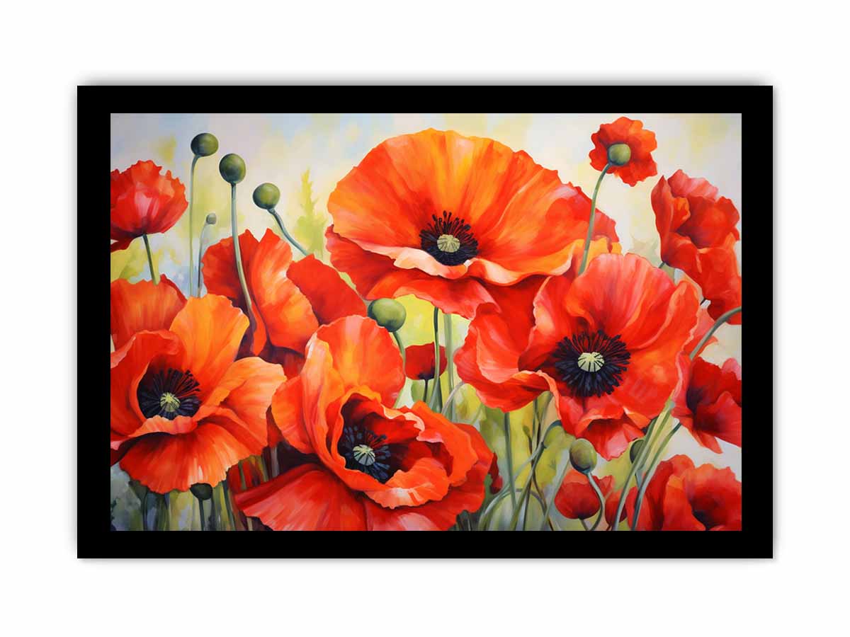 Poppy  Painting Canvas Art Print