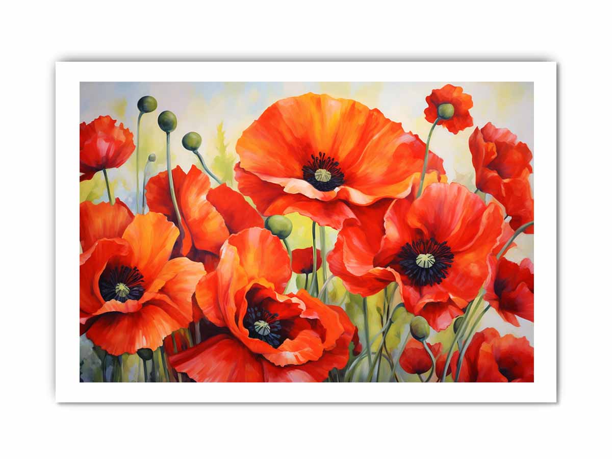 Poppy  Painting Canvas Art Print