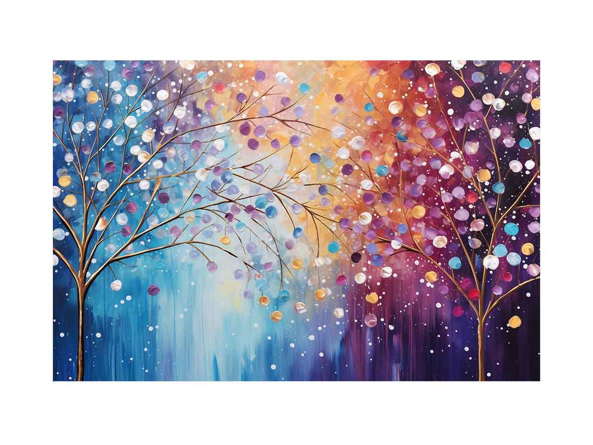 Sparkle Tree Art Canvas Art Print