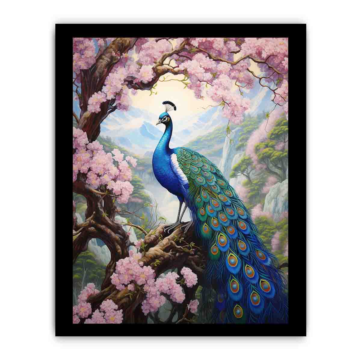 Peacock Art  Canvas Art Print