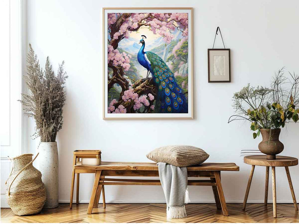 Peacock Art  Canvas Art Print