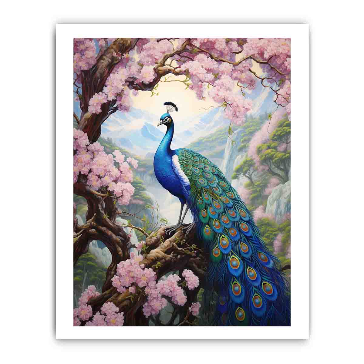 Peacock Art  Canvas Art Print