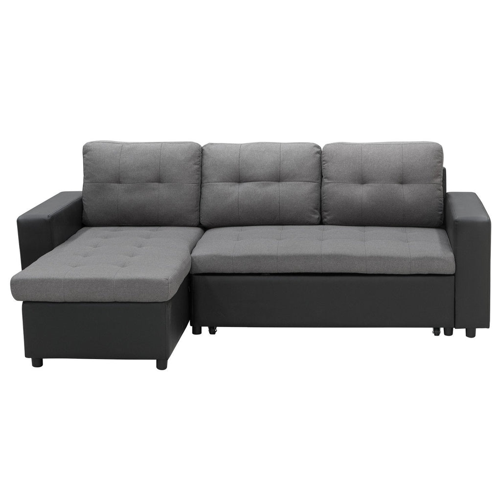 NNEDSZ Sarantino Corner Sofa Linen Lounge Couch L-shaped Modular Furniture Home Chaise Grey