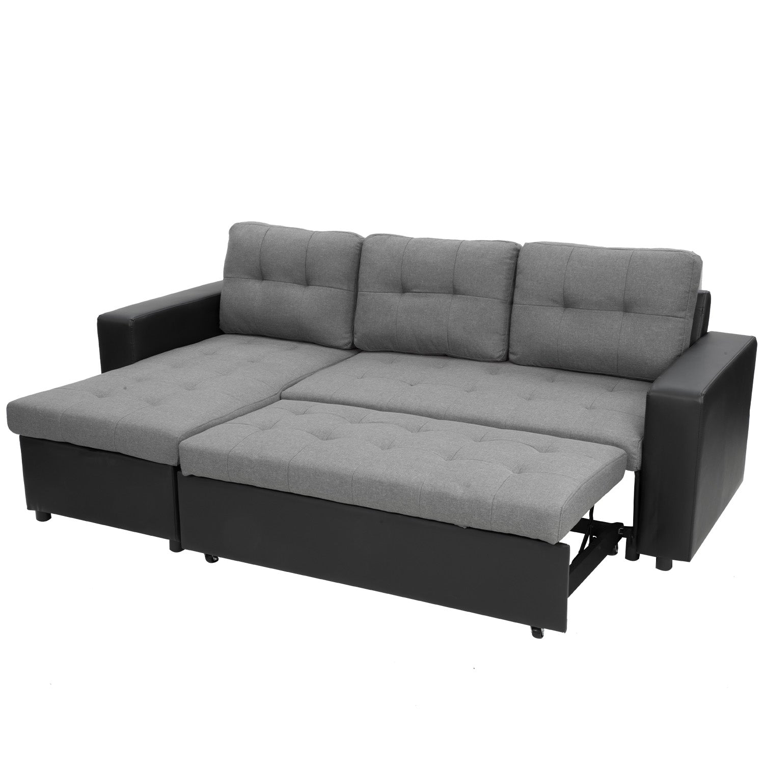 NNEDSZ Sarantino Corner Sofa Linen Lounge Couch L-shaped Modular Furniture Home Chaise Grey
