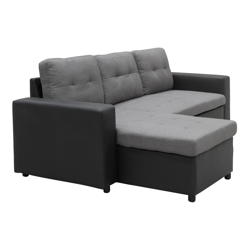 NNEDSZ Sarantino Corner Sofa Linen Lounge Couch L-shaped Modular Furniture Home Chaise Grey
