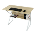 NNEDSZ Wood & Metal Computer Desk with Shelf Home Office Furniture