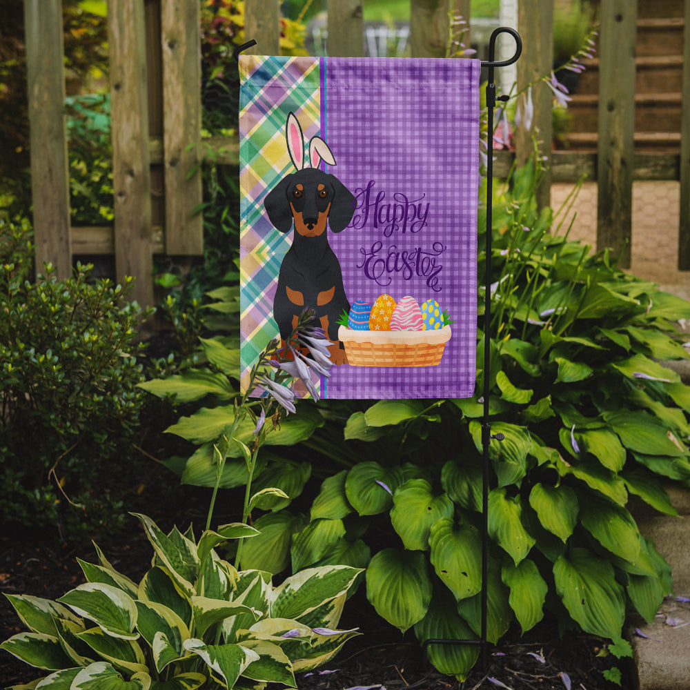 Black and Tan Dachshund Easter Garden Flag