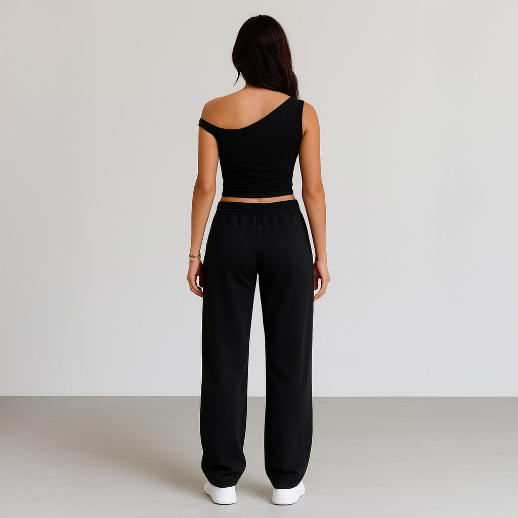 0896 - Women's One Shoulder Asymmetrical Tank