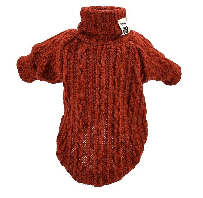 Cozy Knitted Turtleneck Sweater For Pets - Winter Warmth For Dogs And Cats