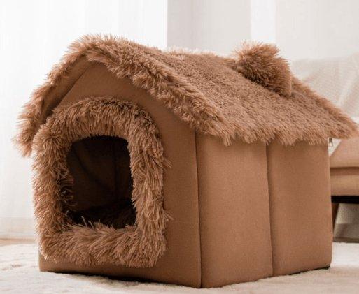 Cozyfold Pet House: Foldable Winter Bed & Enclosed Cave For Dogs And Cats