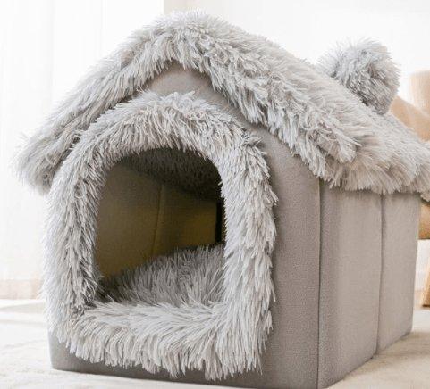 Cozyfold Pet House: Foldable Winter Bed & Enclosed Cave For Dogs And Cats