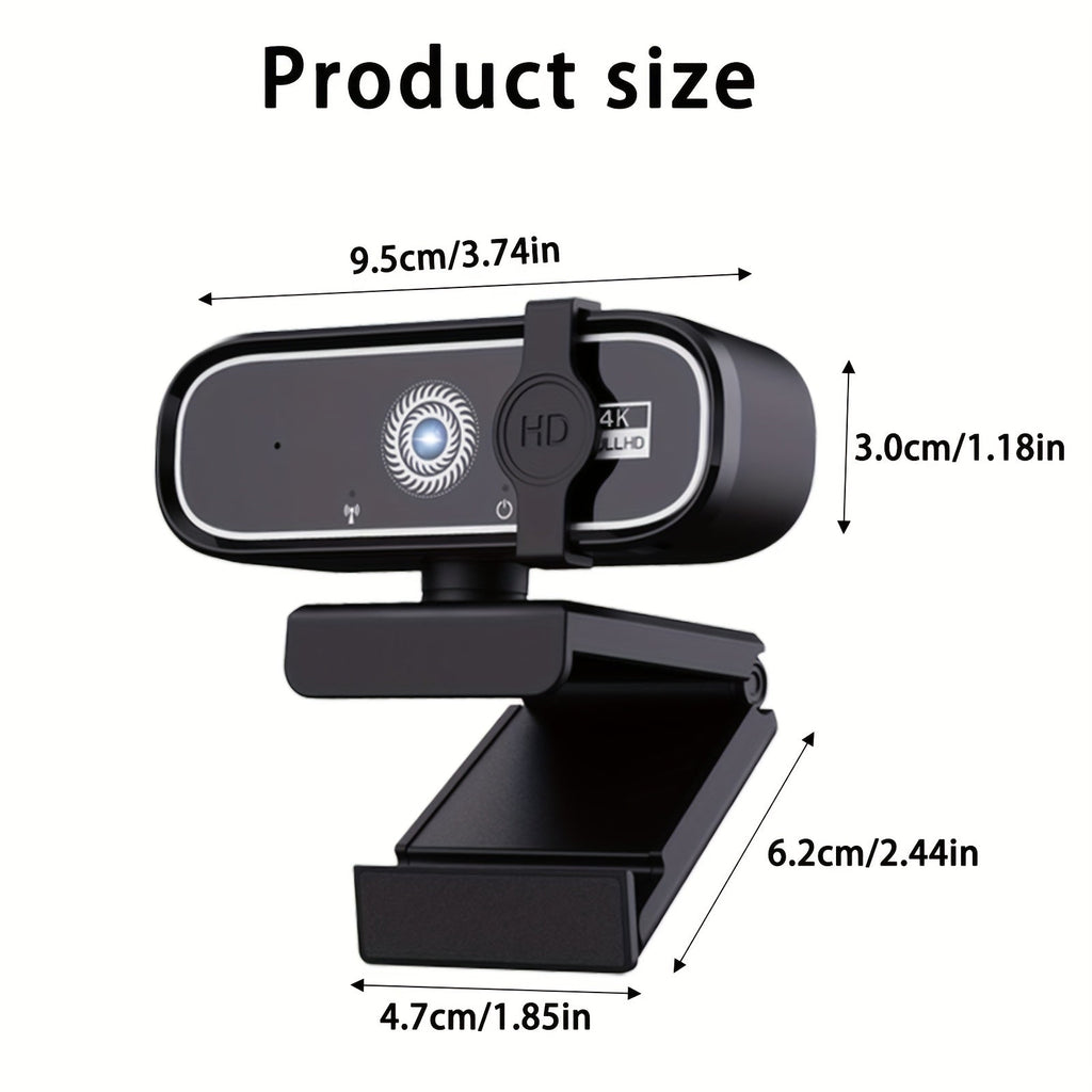 Webcam with Auto-Focus & Privacy (4K Ultra HD USB)
