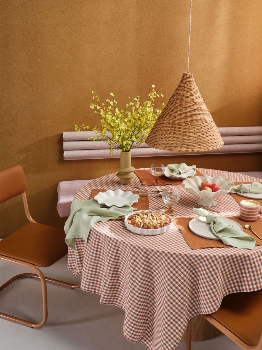 Brown Linen Table Placemat Set