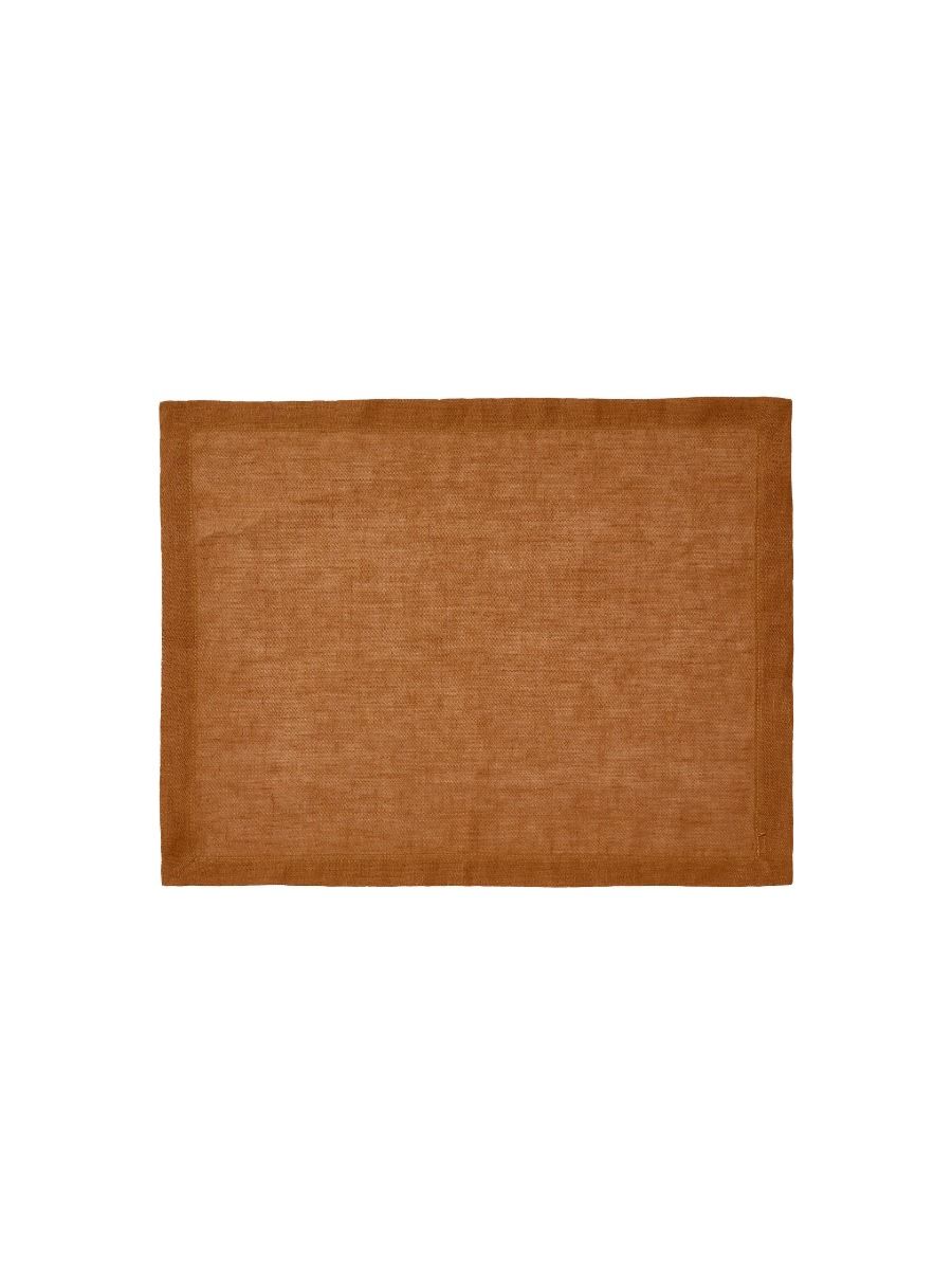 Brown Linen Table Placemat Set
