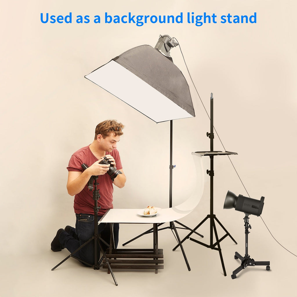 Heavy Duty Light Stand with Caster,0.72m Tripod Stand, Photography Wheeled Base Stand for Photo Sutido Softbox, Monolight