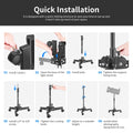 Heavy Duty Light Stand with Caster,0.72m Tripod Stand, Photography Wheeled Base Stand for Photo Sutido Softbox, Monolight