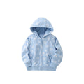 Arrival European and American Style Girls’ Hooded Zip-up Floral Pattern Coat with Long Sleeves
