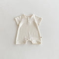Summer Arrival Baby Unisex Short Sleeves Plain Rompers Bodysuits