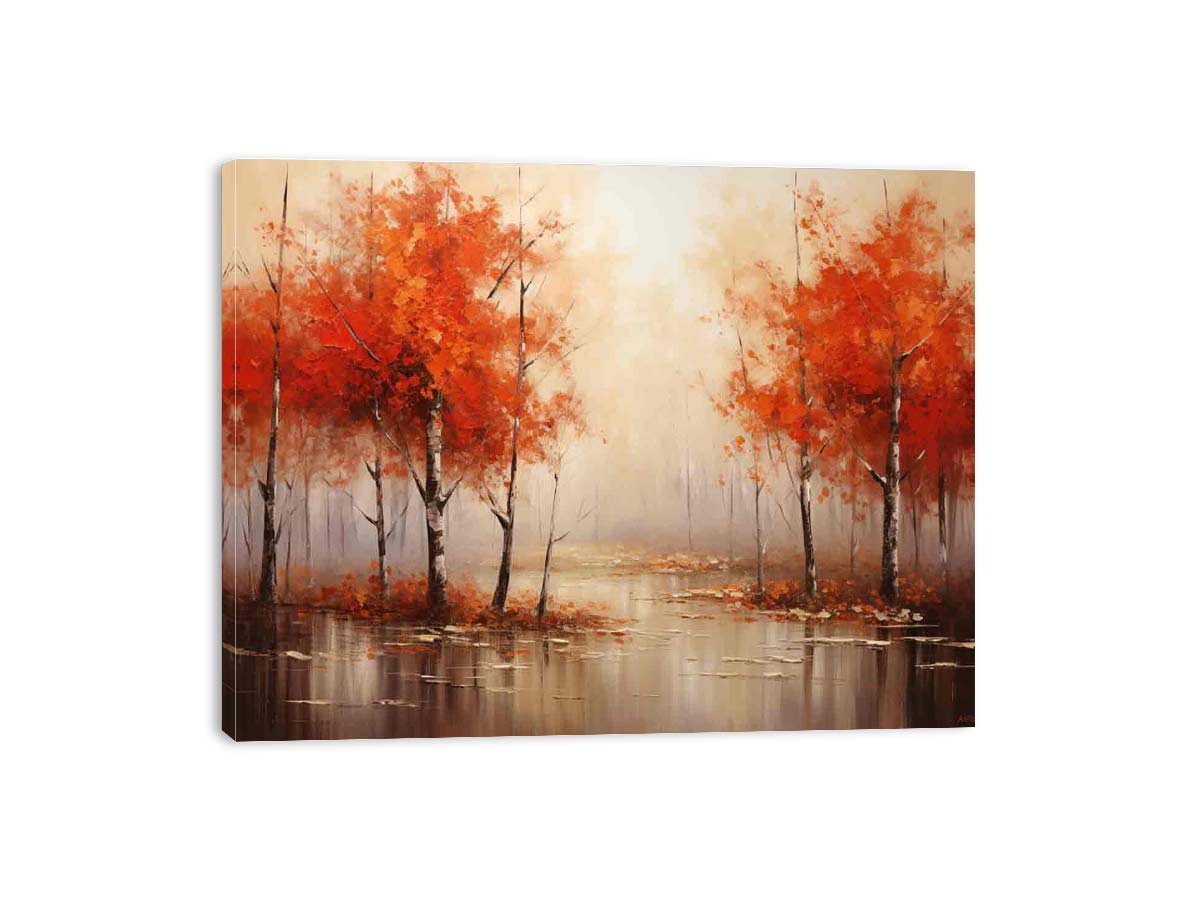 Red Forest  Art Canvas Art Print
