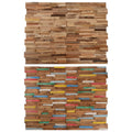 vidaXL Wall Cladding Panels Wall Covering Panels Wood Planks Recycled Teak